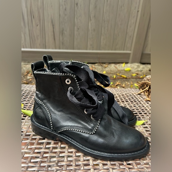 Zadig & Voltaire Black Ankle Boots with Silver Accents - Picture 7 of 16